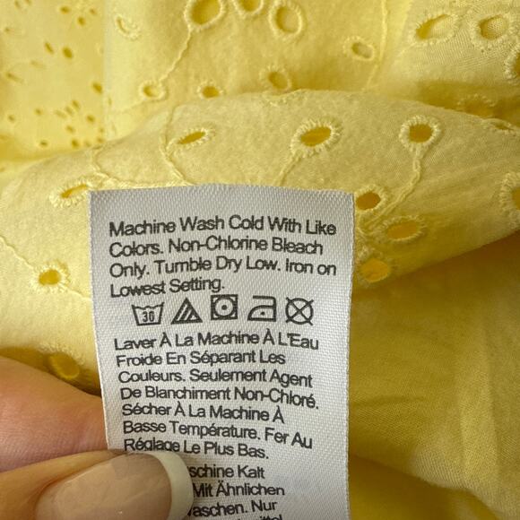 J.Crew Women’s‎ Size 14 Sunshine Yellow Mini Dress Flutter Sleeve Summer Breezy - Picture 11 of 12